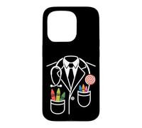 Custodia per iPhone 15 Pro Pastello tascabile per pediatra con lecca-lecca