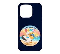 Custodia per iPhone 15 Pro Pelikanugel salva pesce sulla spiaggia Andiamo to the Beach