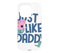 Custodia per iPhone 15 Pro Peppa Pig Just Like Daddy Festa del papà