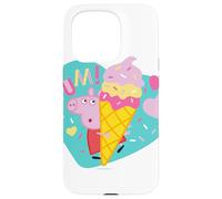 Custodia per iPhone 15 Pro Peppa Pig Yum Ice Cream