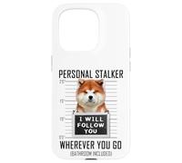Custodia per iPhone 15 Pro Personal Stalker Cane Akita Inu I Will Follow You prigione