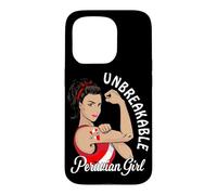 Custodia per iPhone 15 Pro Peruvian Girl Tee Heritage Perù Latina Donne Forti