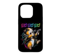 Custodia per iPhone 15 Pro Pew Pew Pew Divertente cavia Laser Blaster Cavy Animal Humor