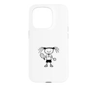Custodia per iPhone 15 Pro Pickleball Girl Stickfigure Cute Funny Pickleball