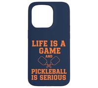 Custodia per iPhone 15 Pro Pickleball Life Is A Game Divertente Giocatore di paddle