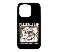 Custodia per iPhone 15 Pro Pickleball Papà E Cane Papà Doppia Minaccia