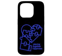 Custodia per iPhone 15 Pro Piece Together Happiness Puzzle Cuore Design