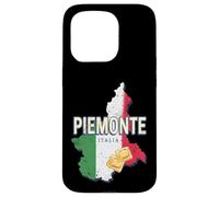 Custodia per iPhone 15 Pro Piemonte Italia Retro Regione Mappa Vintage Pasta Souvenir