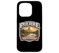 Custodia per iPhone 15 Pro Pierre South Dakota Souvenir Città Stato Capitale Vintage