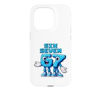 Custodia per iPhone 15 Pro Pixel Six Seven Numbers Stile di gioco retrò