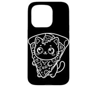 Custodia per iPhone 15 Pro Pizza Gatto Kawaii