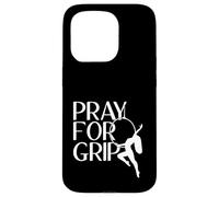 Custodia per iPhone 15 Pro Pray For Grip - Cerchio divertente per aereo, regalo per yoga aereo