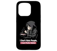 Custodia per iPhone 15 Pro Preferisco Anime Antisociale Anime Ragazza Ramen Amante
