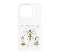 Custodia per iPhone 15 Pro Pregare Mantide Anatomia Vintage Field Guide Art