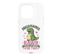 Custodia per iPhone 15 Pro Preggosaurus Rawr significa che ho fame di due dinosauri mamma Dino