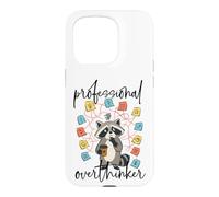 Custodia per iPhone 15 Pro Professionista Overthinker Raccoon Coffee Lover