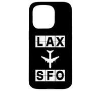Custodia per iPhone 15 Pro Progettazione del codice di viaggio del percorso dell'aereo LAX SFO