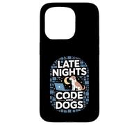 Custodia per iPhone 15 Pro Programmatore Late Nights Code And Dogs Amante dei cani
