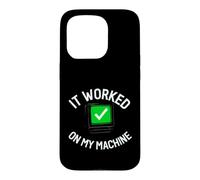 Custodia per iPhone 15 Pro Programmer It Worked On My Machine Coding Joke