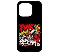 Custodia per iPhone 15 Pro Punk contro il sistema - Protesta ribelle del punk rock