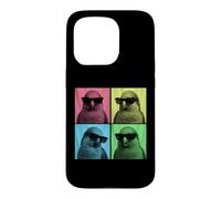 Custodia per iPhone 15 Pro Quaker Parrot Pop Art Divertente Monaco Parrocchetto Amante Photo Booth