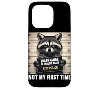 Custodia per iPhone 15 Pro Raccoon Mugshot Trash Panda nei guai non è la mia prima volta