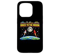 Custodia per iPhone 15 Pro Race To The Moon Retro Arcade Space USA vs Cina