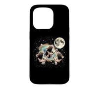 Custodia per iPhone 15 Pro Rats Howling At The Moon - Simpatico topo divertente per amanti dei topi