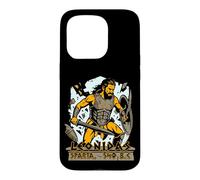 Custodia per iPhone 15 Pro Re Leonida di Sparta 540 dc Spartano con elmetto