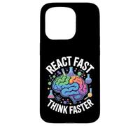 Custodia per iPhone 15 Pro React Fast Think Più Veloce Science Brain Design