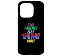 Custodia per iPhone 15 Pro Real Parents Play Video Games With Their Kids Gamer Mom Dad