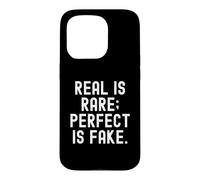 Custodia per iPhone 15 Pro reale è raro perfetto è falso Saggezza Minimalist Text Design