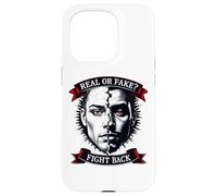 Custodia per iPhone 15 Pro Reale o Falso Cercatore di Verità Graphic Tee Domanda Realtà