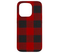 Custodia per iPhone 15 Pro Red Buffalo Design Christmas Decor Plaid Pattern
