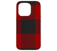 Custodia per iPhone 15 Pro Red Buffalo Design Christmas Decor Plaid Pattern
