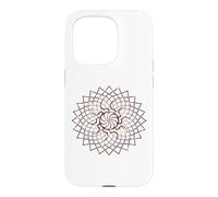 Custodia per iPhone 15 Pro Red Lava Mandala Geometria Sacro Gaia Art Yoga Mantra