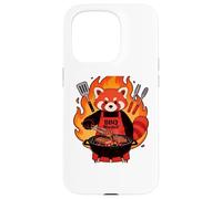 Custodia per iPhone 15 Pro Red panda Cooking Grill BBQ Funny Gift Red panda