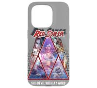 Custodia per iPhone 15 Pro Red Sonja Poster Synthwave Redhead Epic Cyberpunk anni '80 retrò