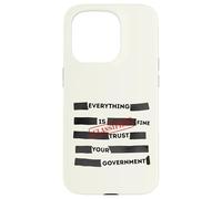 Custodia per iPhone 15 Pro Redacted Everything is Fine Trust Your Government Political