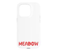 Custodia per iPhone 15 Pro Regali per gatti con nome prato All I Need Is Coffee Cat Named Meadow