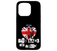 Custodia per iPhone 15 Pro Regina Elisabetta II Dio salvi la regina Punk Memoriam Love