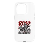 Custodia per iPhone 15 Pro Remus Guerriero Con Lupo Duo Fratres Una Urbs