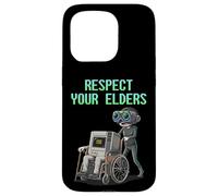 Custodia per iPhone 15 Pro Respect Your Elders Retro Computer Gamer Girl Fun VR Gaming