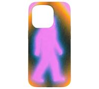 Custodia per iPhone 15 Pro Retro Bigfoot Aura Psychedelic Rainbow Squatch Cryptozoology