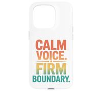 Custodia per iPhone 15 Pro Retro Calm Voice Firm Confine Dichiarazione