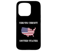 Custodia per iPhone 15 Pro Retro Corpus Christi Stati Uniti Distressed Stati Uniti