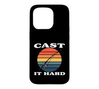 Custodia per iPhone 15 Pro Retro Fishing Fisherman Cast It Hard