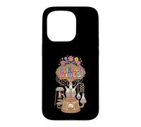 Custodia per iPhone 15 Pro Retro Groovy Science Vibes Lab Flasks STEM Geek