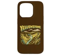 Custodia per iPhone 15 Pro Retro Yellowstone National Park Vintage Style Classic