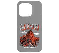 Custodia per iPhone 15 Pro Retro Zion National Park Vintage Style Angels Landing Utah